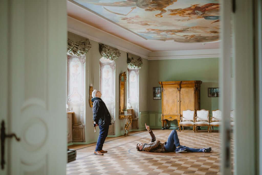 sala barokowa, hotel pałac romantyczny, pałac pakoszów